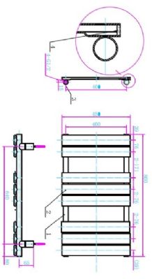 TAILORED QUEENSTOWN MATT BLACK DESIGNER TOWEL WARMER H800mm x W450mm, 2132 (TB) TAILORED QUEENSTOWN MATT BLACK DESIGNER TOWEL WARMER H800mm x W450mm, 2132 (TB)