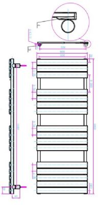 TAILORED QUEENSTOWN MATT BLACK DESIGNER TOWEL WARMER H1600mm x W600mm, 2168 (TB) TAILORED QUEENSTOWN MATT BLACK DESIGNER TOWEL WARMER H1600mm x W600mm, 2168 (TB)
