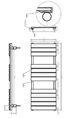 TAILORED QUEENSTOWN BRUSHED BRASS DESIGNER TOWEL WARMER H1200mm x W450mm, 2169 (TB) TAILORED QUEENSTOWN BRUSHED BRASS DESIGNER TOWEL WARMER H1200mm x W450mm, 2169 (TB)
