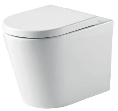 TAILORED FERRARA PLUS RIMLESS BACK TO WALL 'D' SHAPED WC with SOFT CLOSE SEAT, 6027 (TB)
