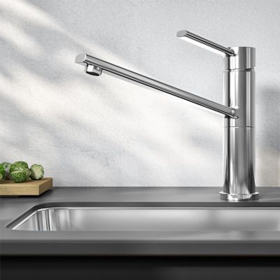 TRISEN SOREN CHROME SINGLE LEVER KITCHEN MONO SINK MIXER TAP with SWIVEL SPOUT, TK011 **SPECIAL OFFER** TRISEN SOREN CHROME SINGLE LEVER KITCHEN MONO SINK MIXER TAP with SWIVEL SPOUT, TK011 **SPECIAL OFFER**