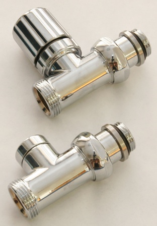 ULTRAHEAT DECOR CHROME STRAIGHT RADIATOR VALVES, UDC851 (Pair)