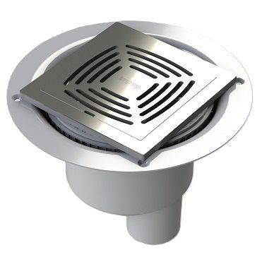 IMPEY AQUA-DEC EASY FIT 'GRID' BRUSHED STAINLESS STEEL TILED FLOOR GULLY with VERTICAL OUTLET, QUAD03BSS/V IMPEY AQUA-DEC EASY FIT 'GRID' BRUSHED STAINLESS STEEL TILED FLOOR GULLY with VERTICAL OUTLET, QUAD03BSS/V