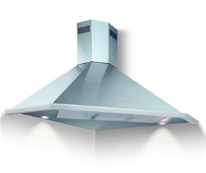 VECTAIRE ANGOLO STAINLESS STEEL KITCHEN 100cm x 100cm CORNER CHIMNEY CANOPY EXTRACTOR, ANGOLO1000SS (V)