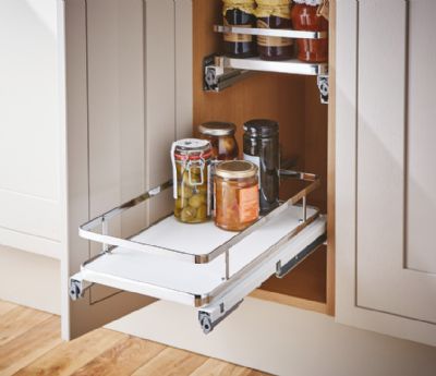 HAFELE 300mm CHROME/WHITE SOFT CLOSING FULL EXTENSION PULL OUT STORAGE BASKET SET, 540.03.701 HAFELE 300mm CHROME/WHITE SOFT CLOSING FULL EXTENSION PULL OUT STORAGE BASKET SET, 540.03.701