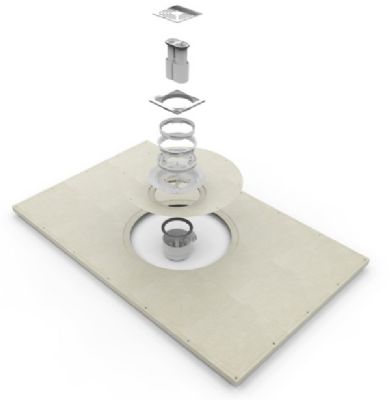 IMPEY AQUA-DEC EASY FIT WETROOM FLOOR FORMER 1400mm x 900mm, ADE1490GRY