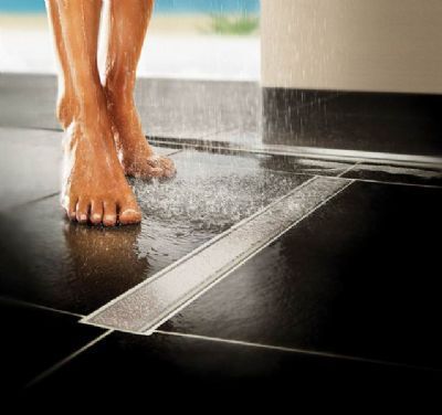 IMPEY AQUA-DEC LINEAR DRAIN 2 & 4 - 600mm 'ELEMENT' BRUSHED STAINLESS STEEL INSERT TOP with VERTICAL OUTLET, LNR60SBSS/V IMPEY AQUA-DEC LINEAR DRAIN 2 & 4 - 600mm 'ELEMENT' BRUSHED STAINLESS STEEL INSERT TOP with VERTICAL OUTLET, LNR60SBSS/V