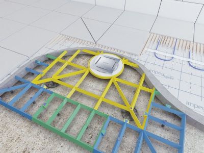 IMPEY AQUA-GRADE SQUARE SYSTEM - ONE WALL - THREE FALLS 1500mm x 1050mm for TILED & VINYL FLOORS, AG150105/3F IMPEY AQUA-GRADE SQUARE SYSTEM - ONE WALL - THREE FALLS 1500mm x 1050mm for TILED & VINYL FLOORS, AG150105/3F