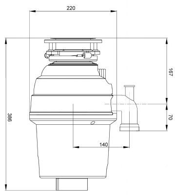 CARRON PHOENIX CARRONADE ELITE CE-75 3/4 HP CONTINUOUS-FEED WASTE DISPOSAL, 134.0473.271 CARRON PHOENIX CARRONADE ELITE CE-75 3/4 HP CONTINUOUS-FEED WASTE DISPOSAL, 134.0473.271