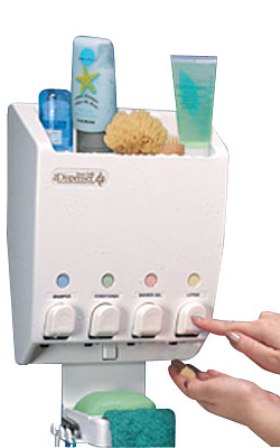 BETTER LIVING PRODUCTS CLASSIC 4 SHOWER CADDY WHITE DISPENSER, 75453