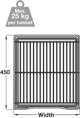 HAFELE 400mm CHROME LINEAR WIRE PULL OUT STORAGE BASKET SET, 540.17.415 HAFELE 400mm CHROME LINEAR WIRE PULL OUT STORAGE BASKET SET, 540.17.415