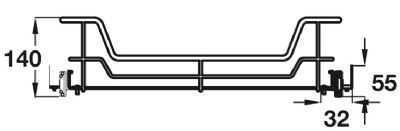 HAFELE 400mm CHROME LINEAR WIRE PULL OUT STORAGE BASKET with FRONT FIX OPTION, 805.92.208 HAFELE 400mm CHROME LINEAR WIRE PULL OUT STORAGE BASKET with FRONT FIX OPTION, 805.92.208