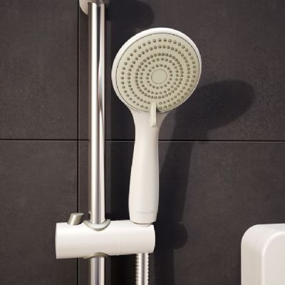AQUALISA E2 WHITE & STAINLESS STEEL 9.5KW ELECTRIC SHOWER with 3 MODE HANDSET, E2W95 AQUALISA E2 WHITE & STAINLESS STEEL 9.5KW ELECTRIC SHOWER with 3 MODE HANDSET, E2W95
