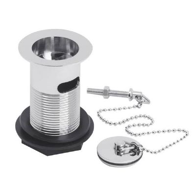 NUIE CHROME BASIN BALL CHAIN SLOTTED WASTE, E303 (P2G)