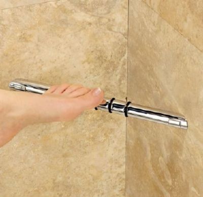 GEESA CHROME BATHROOM/SHOWER FOOT REST, 915551 *SPECIAL OFFER*