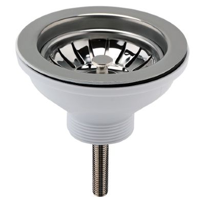 NUIE BRUSHED NICKEL FINISH BRASS 90mm BASKET STRAINER WASTE without OVERFLOW, FW613