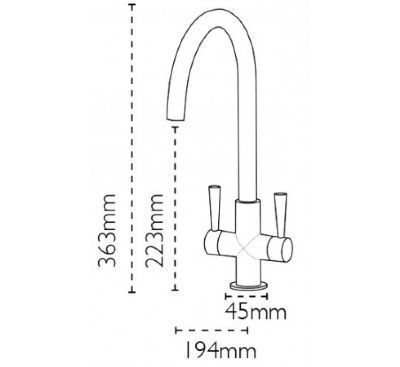 CARRON PHOENIX HENLEY CHROME MONO SINK MIXER TAP with SWIVEL SPOUT, 115.0254.448 CARRON PHOENIX HENLEY CHROME MONO SINK MIXER TAP with SWIVEL SPOUT, 115.0254.448