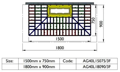 IMPEY AQUA-GRADE 400mm LINEAR DRAIN SYSTEM - ONE WALL - THREE FALLS 1800mm x 900mm for TILED FLOORS with WASTE, AG40L18090/3F IMPEY AQUA-GRADE 400mm LINEAR DRAIN SYSTEM - ONE WALL - THREE FALLS 1800mm x 900mm for TILED FLOORS with WASTE, AG40L18090/3F