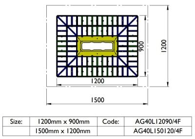 IMPEY AQUA-GRADE 400mm LINEAR DRAIN SYSTEM - NO WALLS - FOUR FALLS 1200mm x 900mm for TILED FLOORS with WASTE, AG40L12090/4F IMPEY AQUA-GRADE 400mm LINEAR DRAIN SYSTEM - NO WALLS - FOUR FALLS 1200mm x 900mm for TILED FLOORS with WASTE, AG40L12090/4F