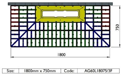 IMPEY AQUA-GRADE 600mm LINEAR DRAIN SYSTEM - ONE WALL - THREE FALLS 1800mm x 750mm for TILED FLOORS, AG60L18075/3F IMPEY AQUA-GRADE 600mm LINEAR DRAIN SYSTEM - ONE WALL - THREE FALLS 1800mm x 750mm for TILED FLOORS, AG60L18075/3F