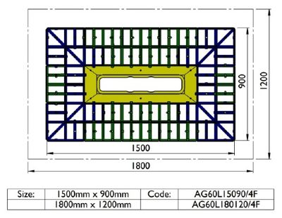 IMPEY AQUA-GRADE 600mm LINEAR DRAIN SYSTEM - NO WALLS - FOUR FALLS 1800mm x 1200mm for TILED FLOORS, AG60L180120/4F IMPEY AQUA-GRADE 600mm LINEAR DRAIN SYSTEM - NO WALLS - FOUR FALLS 1800mm x 1200mm for TILED FLOORS, AG60L180120/4F