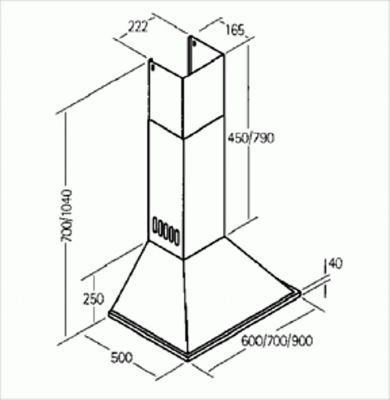 VECTAIRE 'K' STAINLESS STEEL KITCHEN 90cm CHIMNEY CANOPY EXTRACTOR, K900SS (V) VECTAIRE 'K' STAINLESS STEEL KITCHEN 90cm CHIMNEY CANOPY EXTRACTOR, K900SS (V)