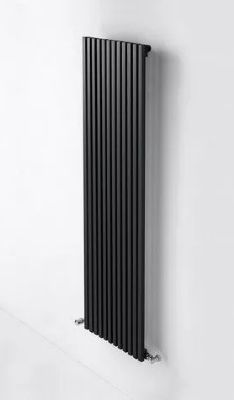 ULTRAHEAT KLON METALLIC BLACK H1800mm x W383mm MINIMALIST VERTICAL SINGLE 'D' TUBE RADIATOR, KS1810B ULTRAHEAT KLON METALLIC BLACK H1800mm x W383mm MINIMALIST VERTICAL SINGLE 'D' TUBE RADIATOR, KS1810B