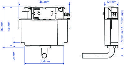 THOMAS DUDLEY VANTAGE DUAL FLUSH CONCEALED PNEUMATIC CISTERN with POLYSTYRENE INSULATION JACKET excludes PUSH BUTTON, 320433 THOMAS DUDLEY VANTAGE DUAL FLUSH CONCEALED PNEUMATIC CISTERN with POLYSTYRENE INSULATION JACKET excludes PUSH BUTTON, 320433