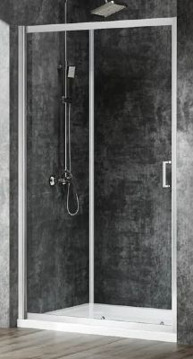 Merlyn MBOX Chrome 1200 Sliding Door Loft Height 1800mm (Optional Side Panel), MBS1200/1800