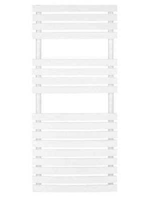 ULTRAHEAT POPLAR WHITE BATHROOM H1106mm x W500mm CONTEMPORARY FLAT PANELED TOWEL WARMER, 5PO11W