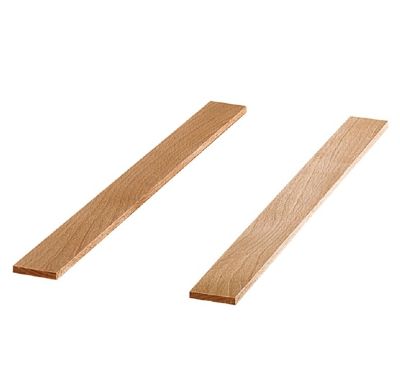HAFELE PAIR SOLID BEECH GLIDES for Free Standing WICKER BASKETS, 540.57.971