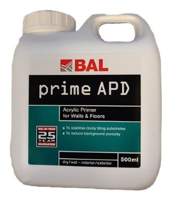 BAL/IMPEY 500ml APD ACRYLIC PRIMER for WALLS & FLOORS, WGPR (P2G)