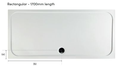 CORAM FLAT TOP WHITE STONE RESIN 1700mm x 900mm x 50mm RECTANGULAR SHOWER TRAY, YA179WHI CORAM FLAT TOP WHITE STONE RESIN 1700mm x 900mm x 50mm RECTANGULAR SHOWER TRAY, YA179WHI