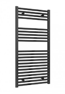 REINA DIVA BLACK 25mm TUBES CURVED LADDER TOWEL WARMER H1200mm x W600mm, AG60120BF **SPECIAL OFFER**