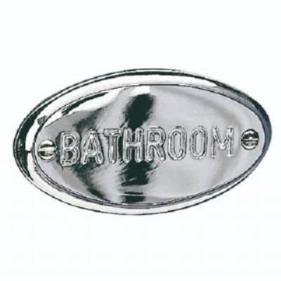 MILLER STOCKHOLM CHROME BATHROOM SIGN, 723C