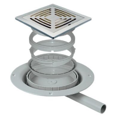 IMPEY AQUA-DEC EASY FIT 'SLOT' BRUSHED STAINLESS STEEL TILED FLOOR GULLY for PUMPED WASTE, DSS2 *SPECIAL OFFER*