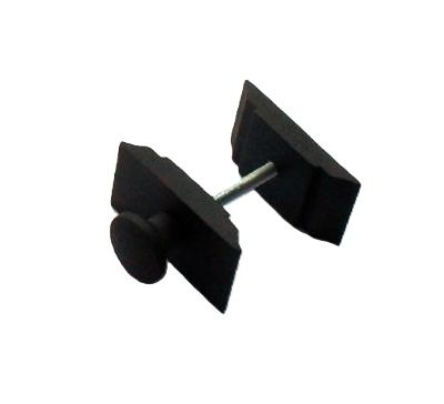 ULTRAHEAT TROJAN MATT BLACK CONTEMPORARY TOWEL HANGER BUTTON, TRTHB