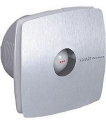 VECTAIRE X-MART STAINLESS STEEL STANDARD 10cm BATHROOM/KITCHEN DELUXE AXIAL SLIMLINE EXTRACTOR FAN, FIXED GRILLE, XM10SS *SPECIAL OFFER*