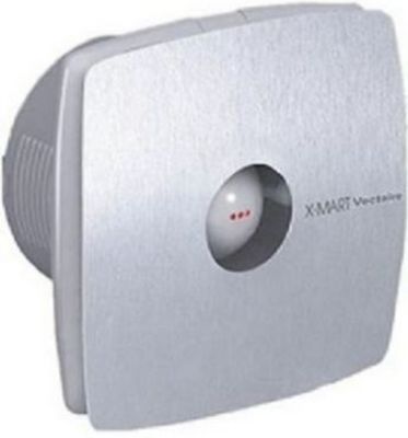 VECTAIRE X-MART STAINLESS STEEL STANDARD 10cm BATHROOM/KITCHEN DELUXE AXIAL SLIMLINE EXTRACTOR FAN, FIXED GRILLE, XM10SS *SPECIAL OFFER*