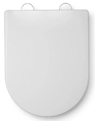 CROYDEX TELESE FLEXI FIX WHITE 'D' SHAPED STICK 'N' LOCK SOFT CLOSE TOP FIX TOILET SEAT, WL610722H (P2G) *SPECIAL OFFER*
